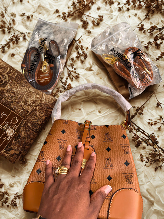 Bolso bandolera marrón estilo lujo – Similicuir resistente