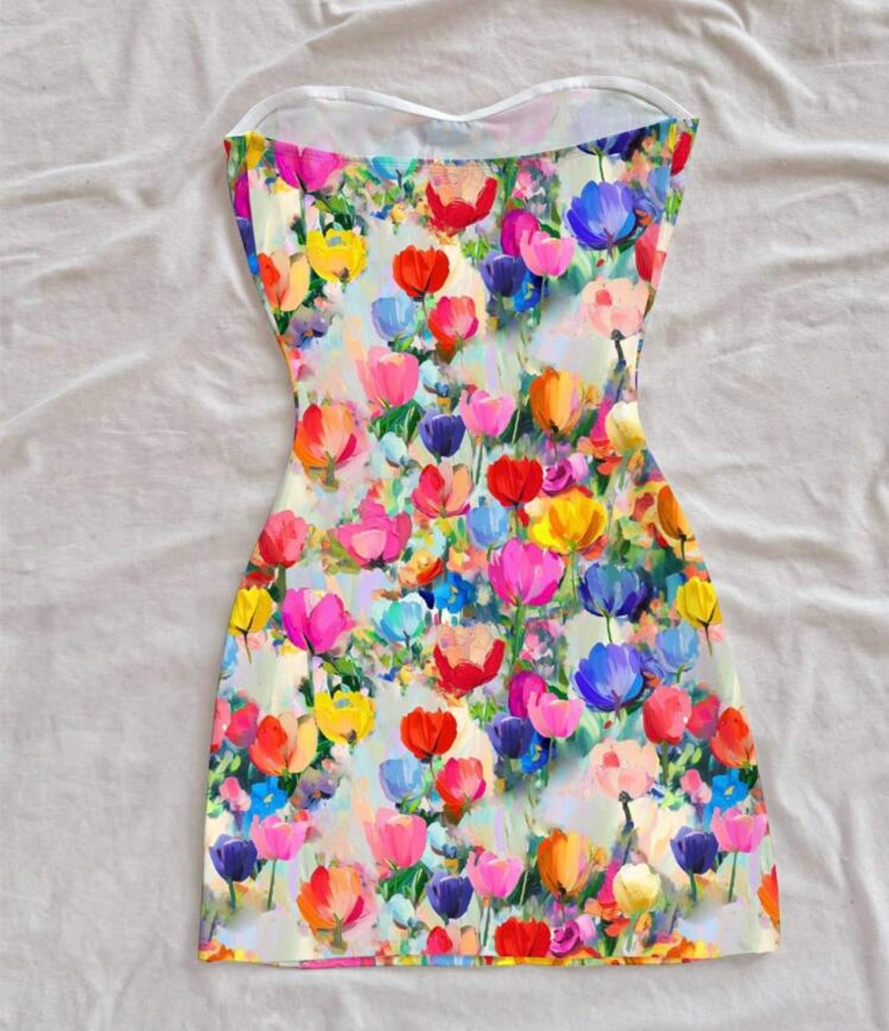 Vestido mini floral acuarela – Colorido y femenino