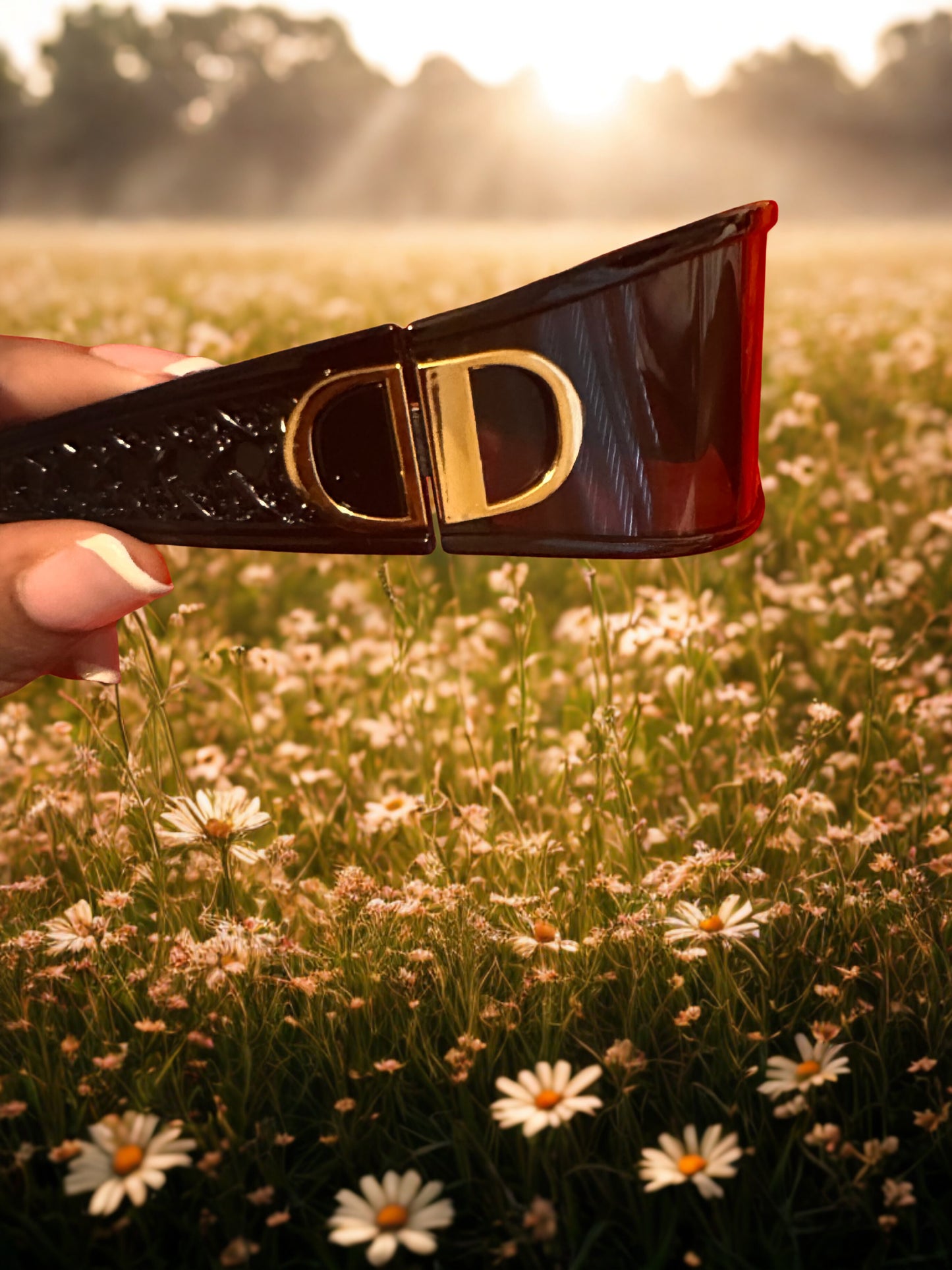 Gafas de sol de lujo con detalles dorados – Estilo exclusivo